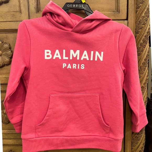 Balmain Kids Hoodie Pink Size 4y / New - Picture 2 of 8